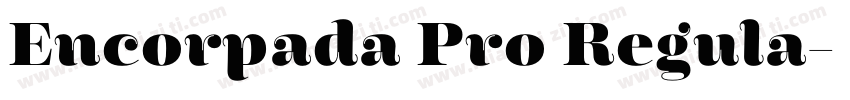 Encorpada Pro Regula字体转换